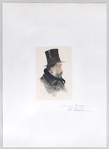 Portrait of Edgar Degas in profile