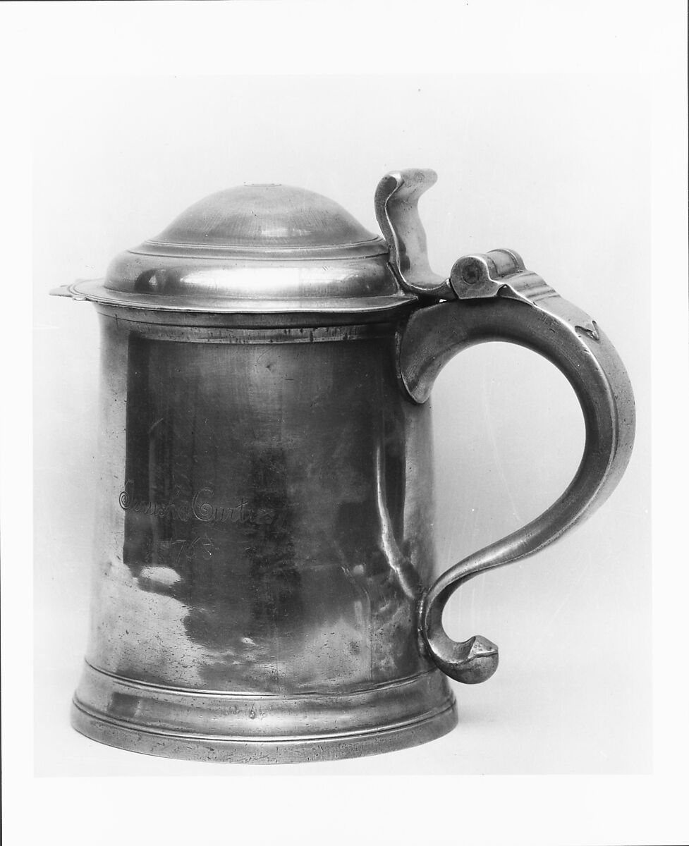 Tankard, John Will (active 1752–74), Pewter, American 