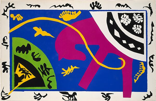 The Horse, the Rider, and the Clown, plate V from the illustrated book "Jazz", Henri Matisse (French, Le Cateau-Cambrésis 1869–1954 Nice), Pochoir 