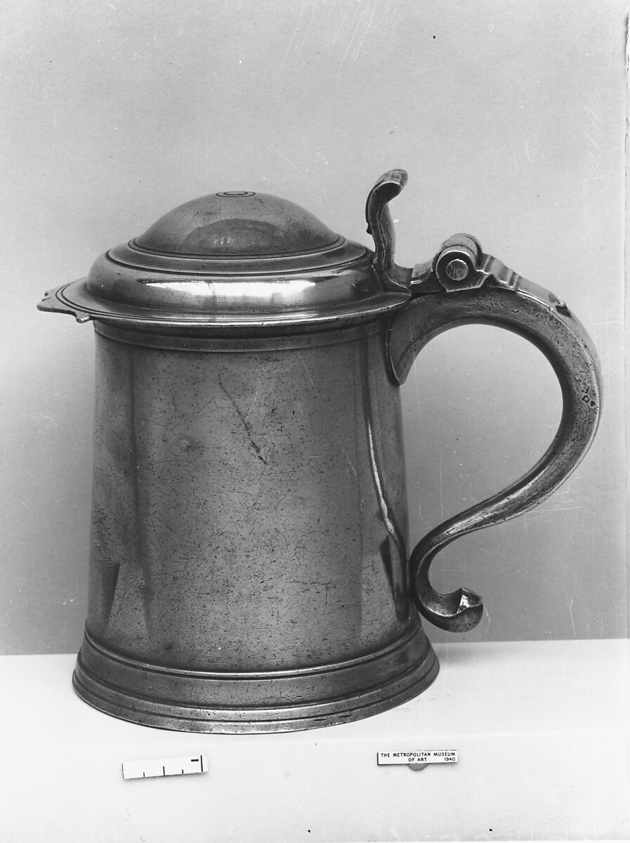 Tankard, John Will (active 1752–74), Pewter, American 