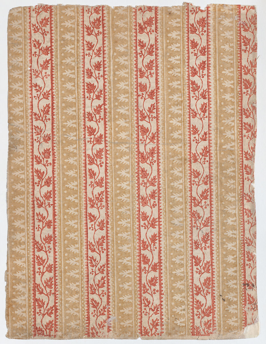 Sheet with five borders with abstract and floral designs, Anonymous  , 19th century, Relief print (wood or metal) 