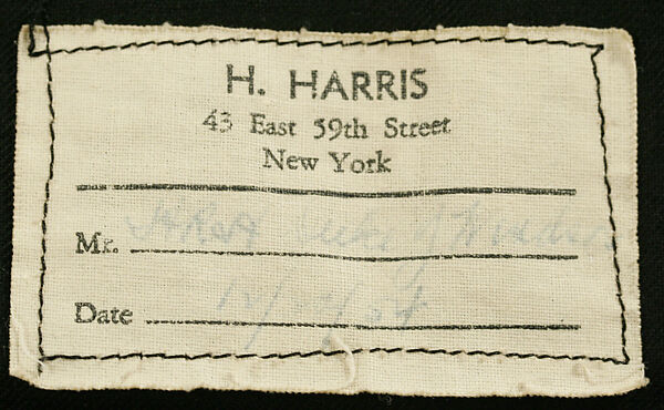 Suit, H. Harris (American), wool, silk, British