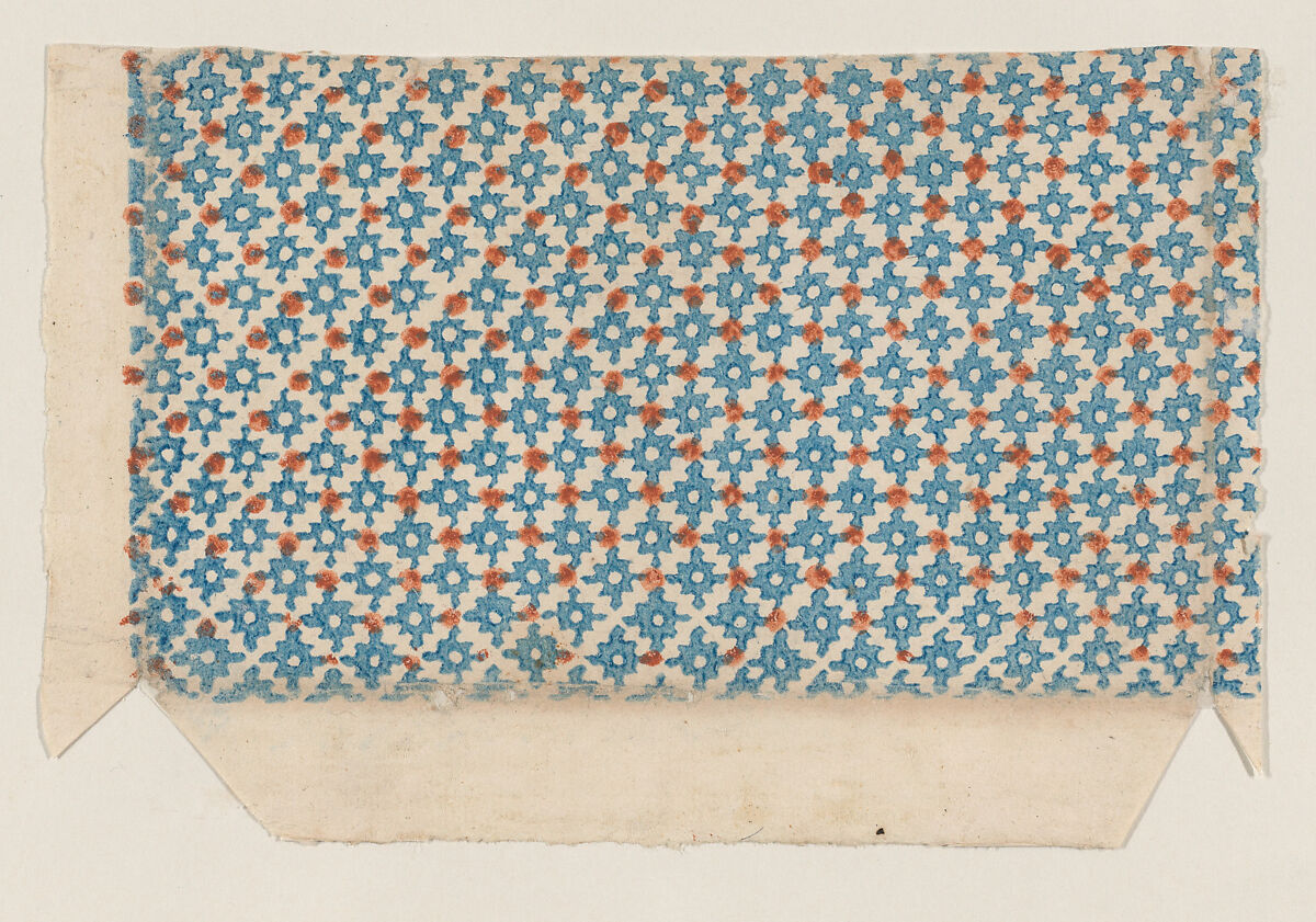 Sheet with overall abstract pattern, Anonymous  , 19th century, Relief print (wood or metal) 