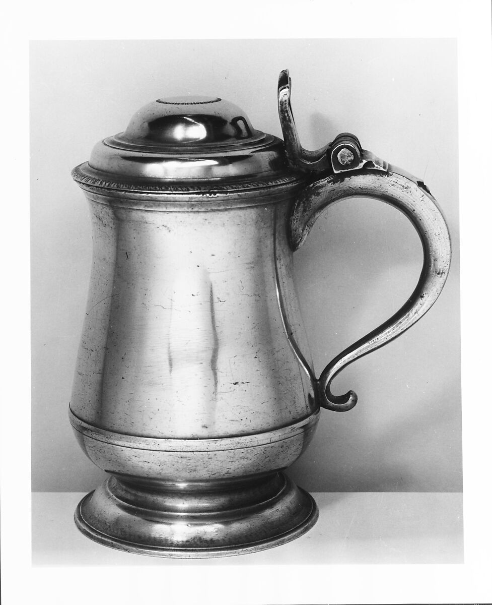 Tankard, William Will (1742–1798), Pewter, American 