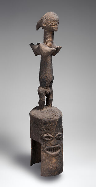 Altar with figure, Kaka artist, Wood, soot, pigment, Kaka peoples