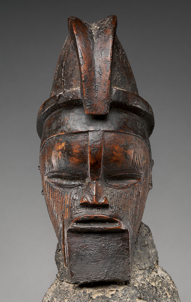 Ancestor figure, Teke artist, Wood (ngasu or mulong), cloth, organic matter, pigment, Teke peoples