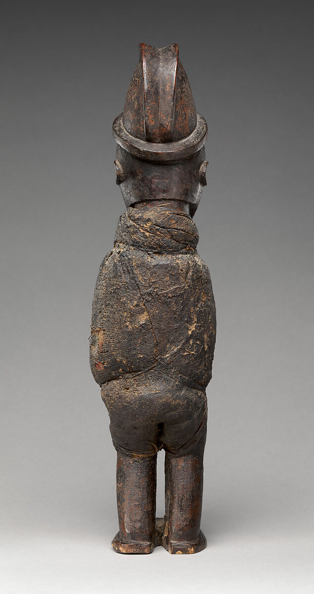 Ancestor figure, Teke artist, Wood (ngasu or mulong), cloth, organic matter, pigment, Teke peoples