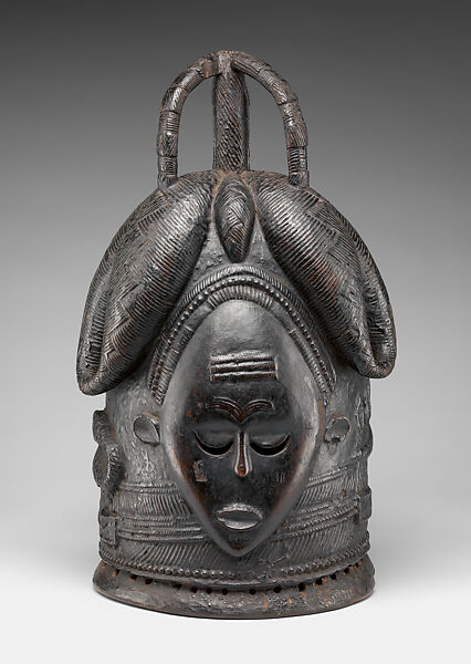Helmet Mask, Wood, patina, Bassa peoples 