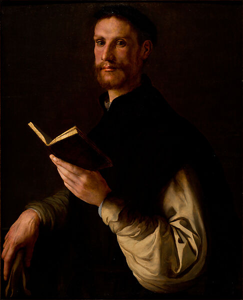 Portrait of a Man with a Book, Jacopo da Pontormo (Jacopo Carucci) (Italian, Pontormo 1494–1556 Florence), Oil on panel 