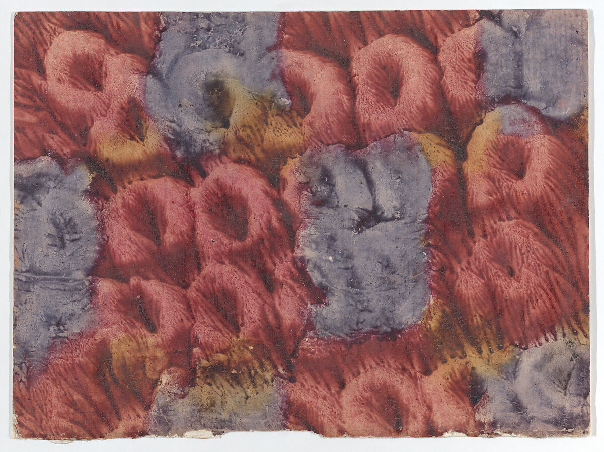 Sheet with overall curved abstract pattern, Anonymous  , 19th century, Relief print (wood or metal)
