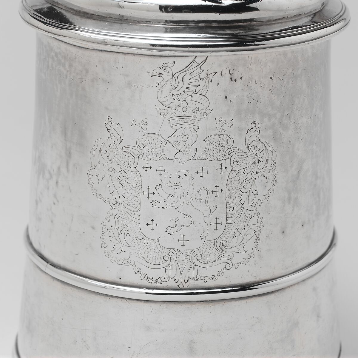 Tankard, Edward Winslow (1669–1753), Silver, American