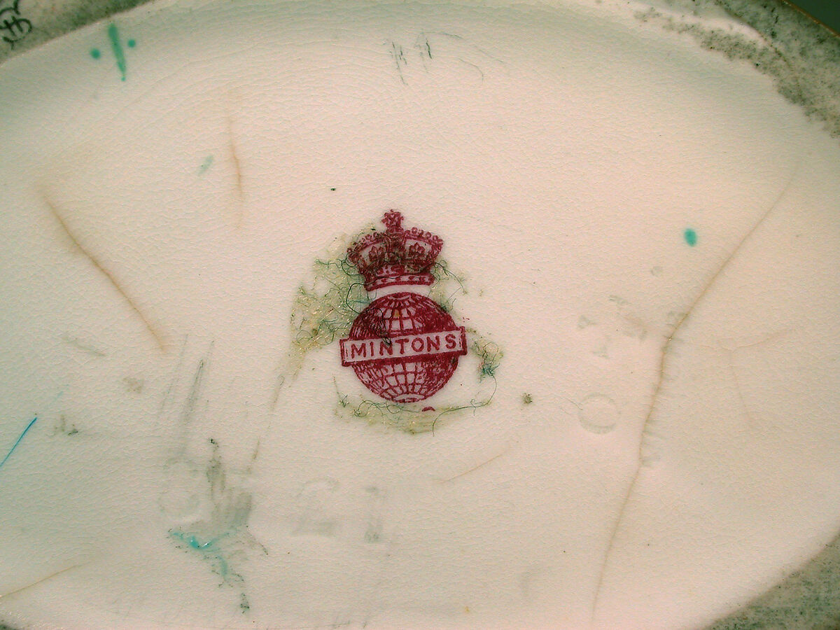 Round, flat bodied bottle (one of a pair), Christopher Dresser (British, Glasgow, Scotland 1834–1904 Mulhouse), Bone china, British, Stoke-on-Trent, Staffordshire