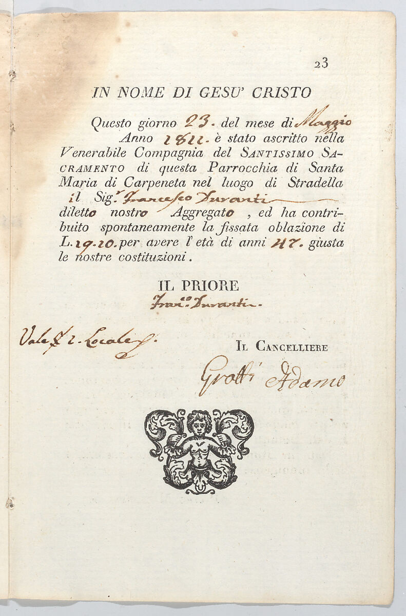 Book cover for Volpi's Poesie with red and blue floral, paisley, and geometric patterns, Remondini Family (Italian, 1649–1861), Relief print (wood or metal)