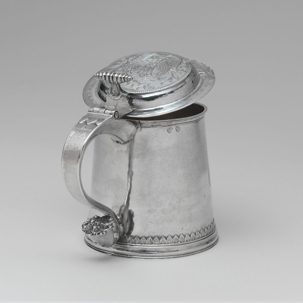 Tankard, Benjamin Wynkoop (baptized 1675–1751), Silver, American 