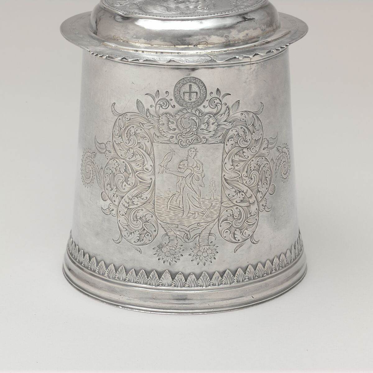 Tankard, Benjamin Wynkoop (baptized 1675–1751), Silver, American