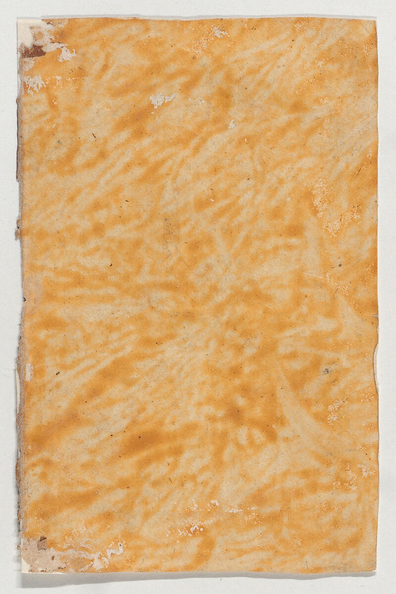 Yellow paste paper, Anonymous  , 18th century, Paste paper 