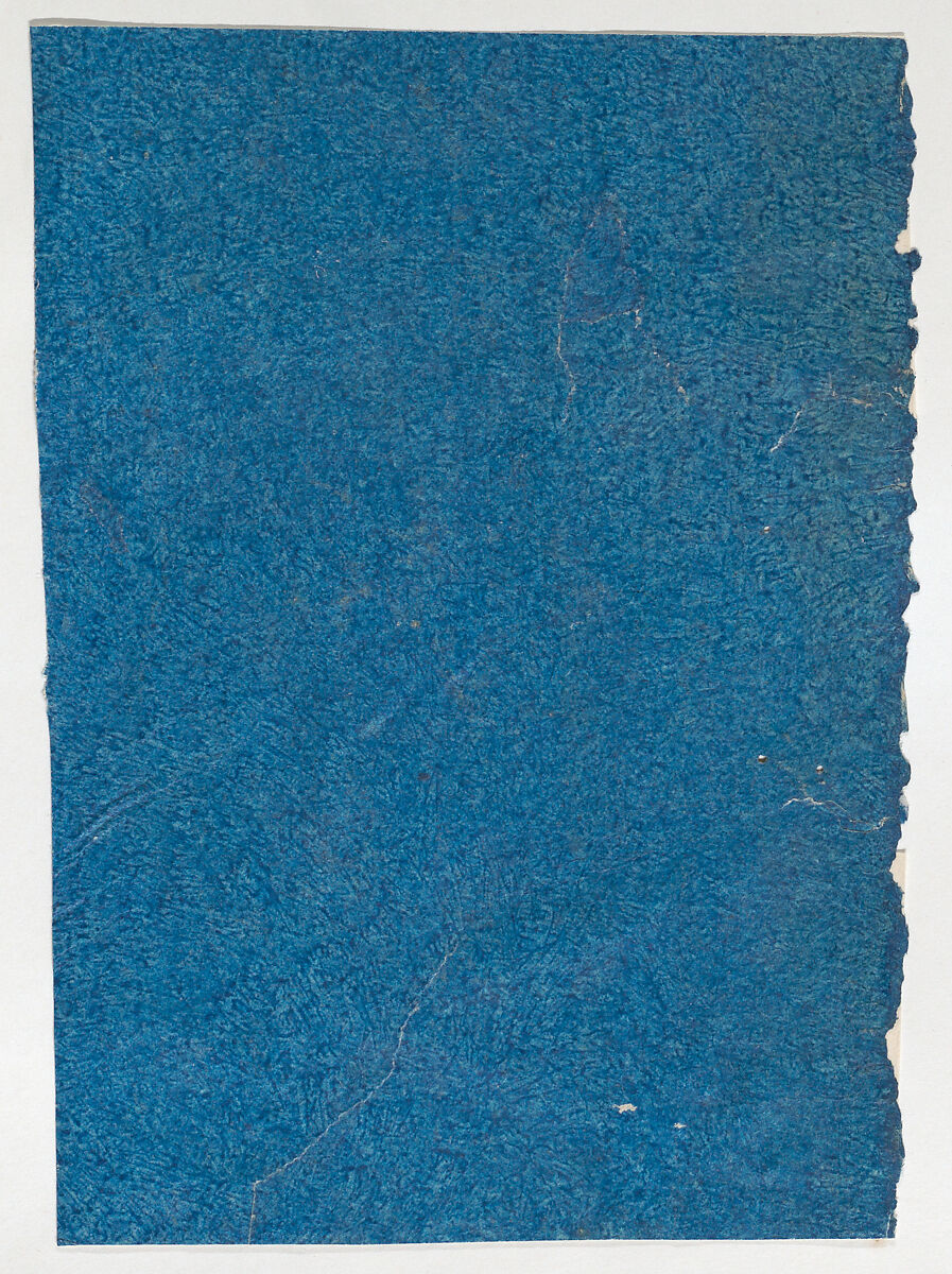 Blue paste paper, Anonymous  , 18th century, Relief print (wood or metal) 