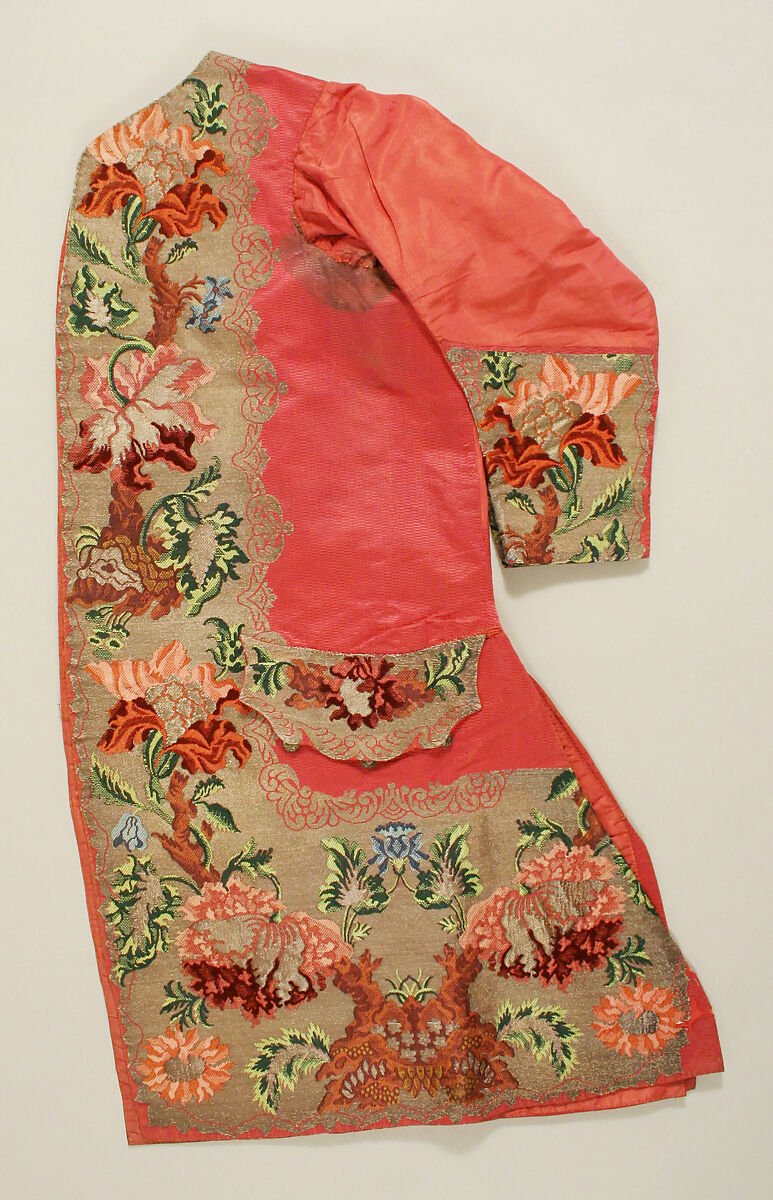 Waistcoat, silk, metallic thread, probably French