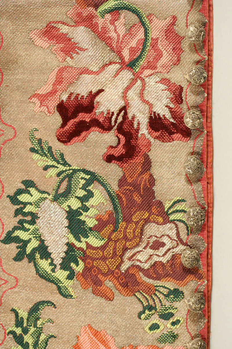 Waistcoat, silk, metallic thread, probably French