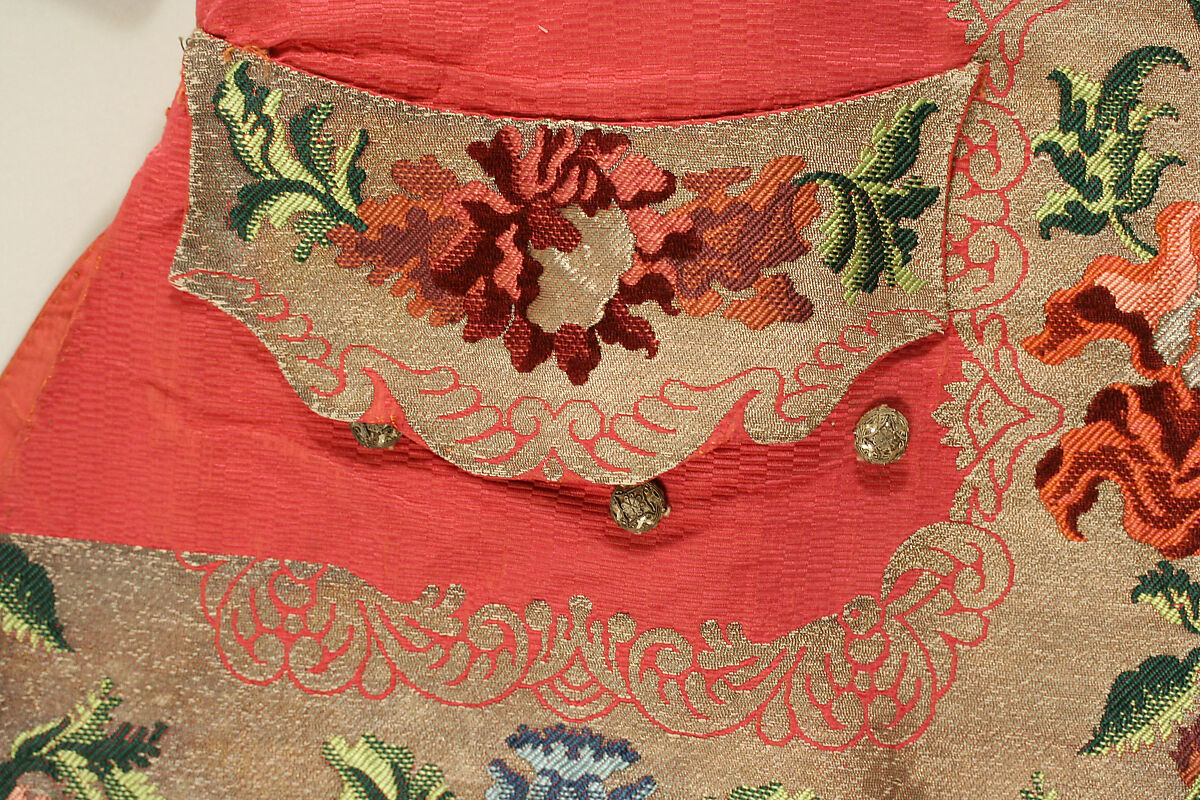Waistcoat, silk, metallic thread, probably French