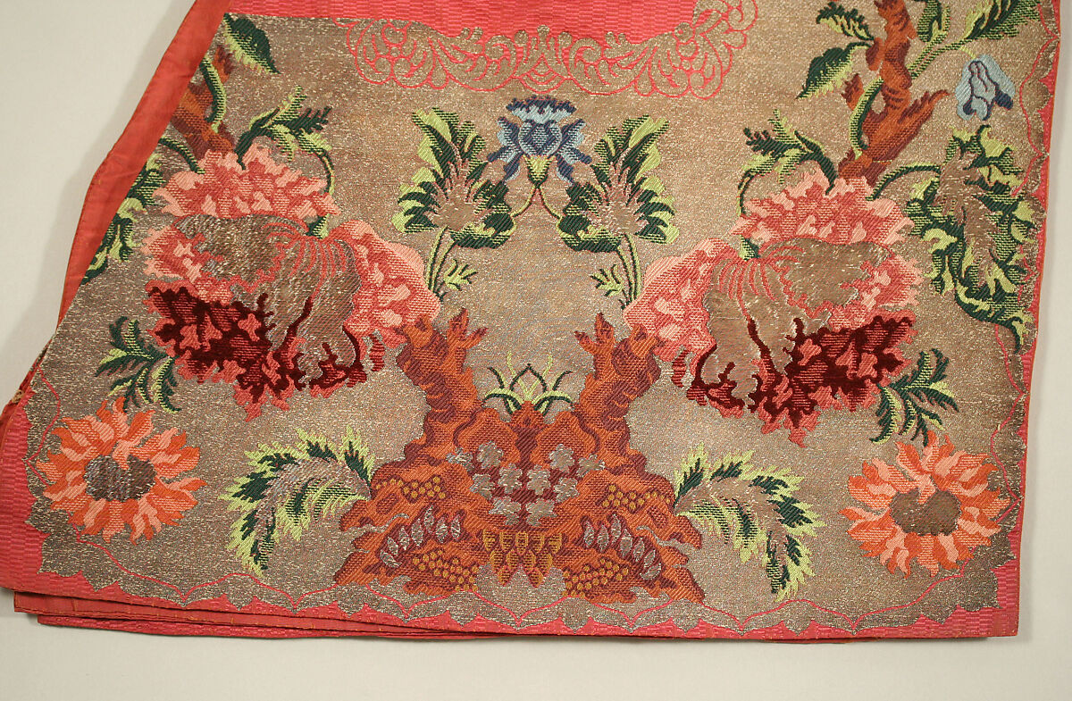 Waistcoat, silk, metallic thread, probably French