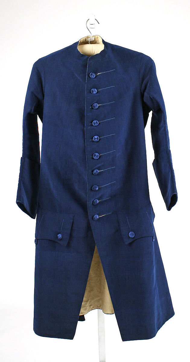 Coat, silk, probably British 