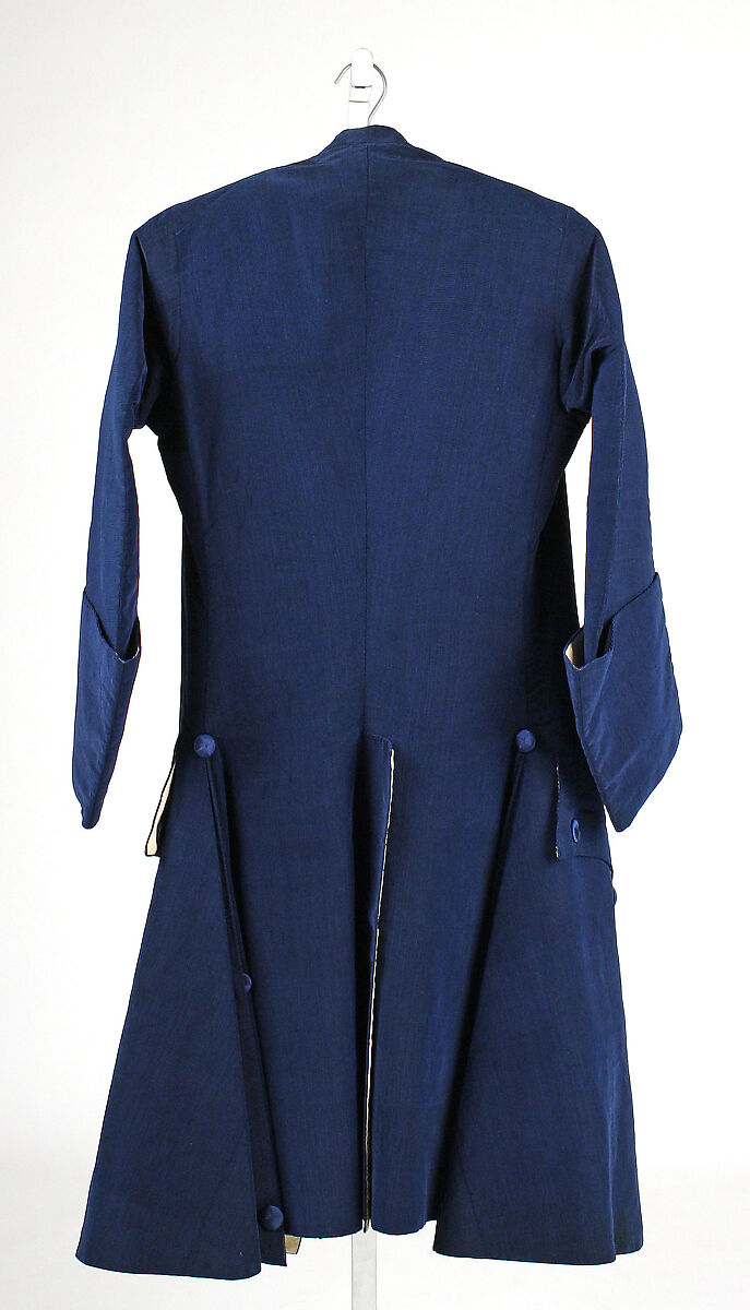 Coat, silk, probably British