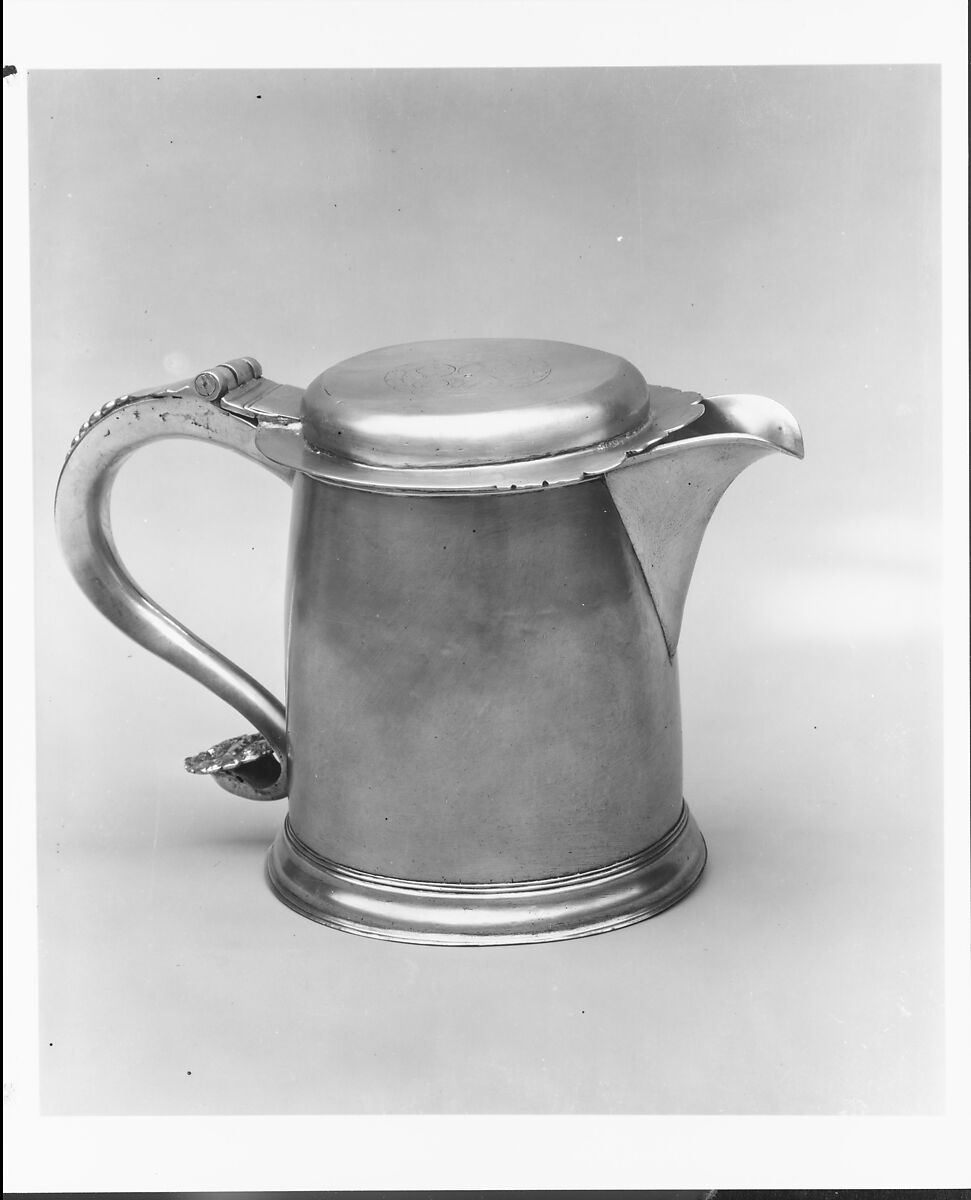 Tankard, Possibly Benjamin Wynkoop (baptized 1675–1751), Silver, American