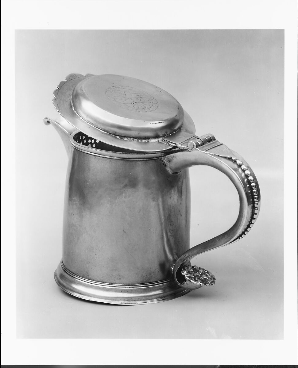 Tankard, Possibly Benjamin Wynkoop (baptized 1675–1751), Silver, American