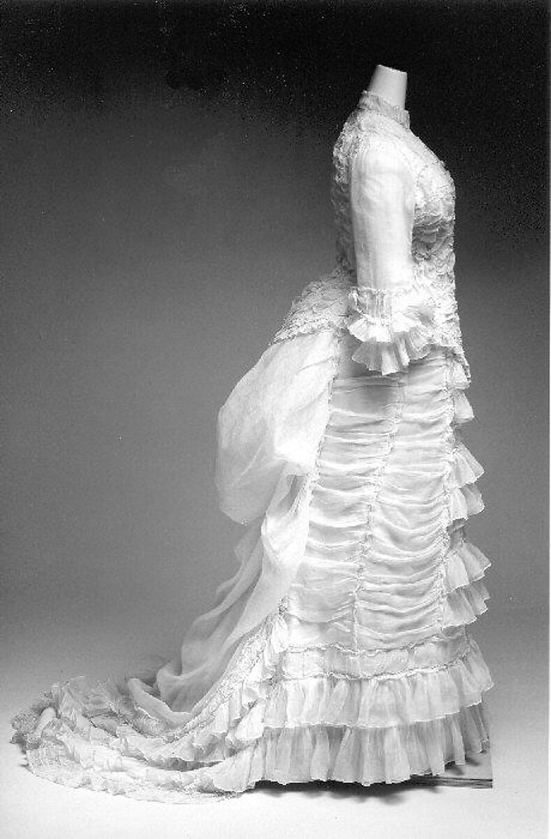 Dress, cotton, probably American