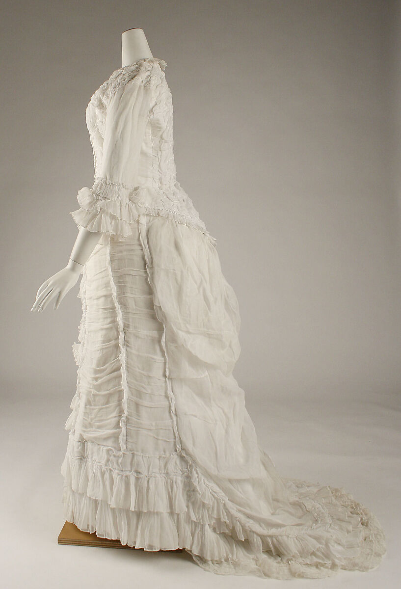 Dress, cotton, probably American
