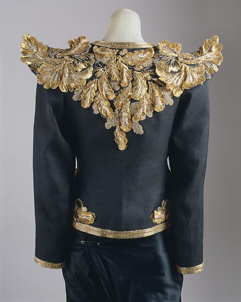 Evening ensemble, Yves Saint Laurent (French, founded 1961), silk, metallic thread, beads, sequins, French