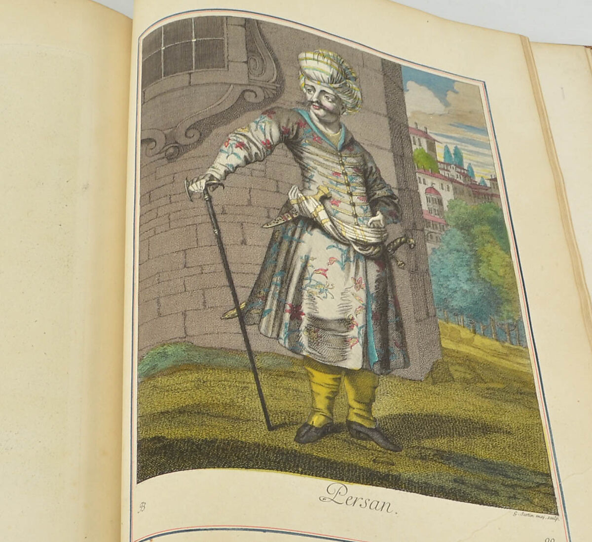 Explication des cent estampes qui représentent différentes nations du Levant avec de nouvelles estampes de cérémonies Turques qui ont aussi leurs explications, Le Hay (French), Paper: engraved and hand colored; bound in red morocco leather, French