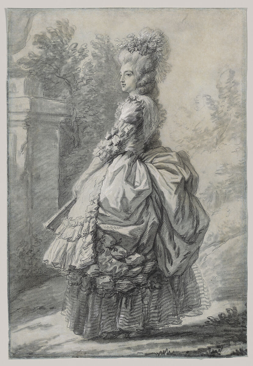 Marie-Antoinette seated, in blue coat and white dress, holding a book in  her hand - Wikidata