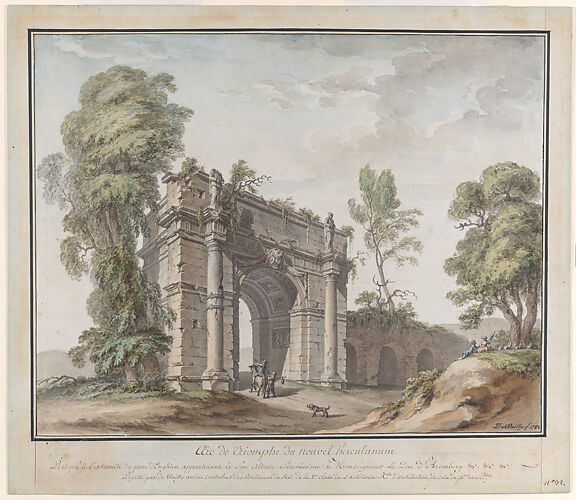 Design for a Triumphal Arch for the Gardens at Chateau d'Enghien, Belgium