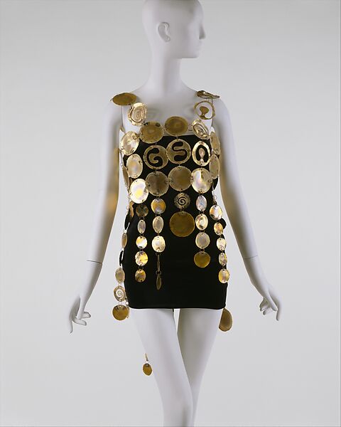 Evening ensemble, Giorgio di Sant&#39;Angelo (American, born Italy, 1933–1989), (a) metal; (b) synthetic fiber, American 