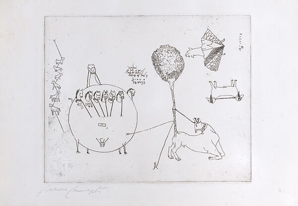 Untitled, from "VVV Portfolio", Leonora Carrington (Mexican (born England), Clayton Green, Lancashire 1917–2011 Mexico City), Etching 