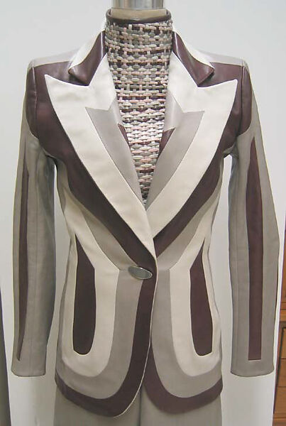 Ensemble, House of Givenchy (French, founded 1952), (a–c) leather, (d) metal, leather, feathers, (e, f) fur, French