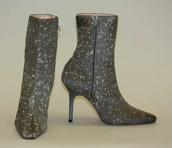 Ensemble, House of Givenchy (French, founded 1952), (a–c) leather, (d) metal, leather, feathers, (e, f) fur, French