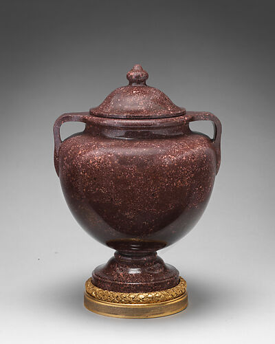 Spherical body urn with cover (one of a pair)