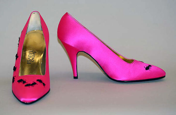 Pumps, Isabel Canovas (French, born 1945), silk, sequins, French