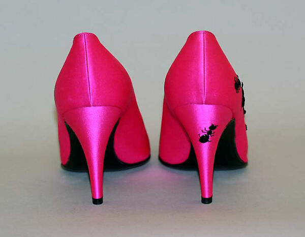 Pumps, Isabel Canovas (French, born 1945), silk, sequins, French