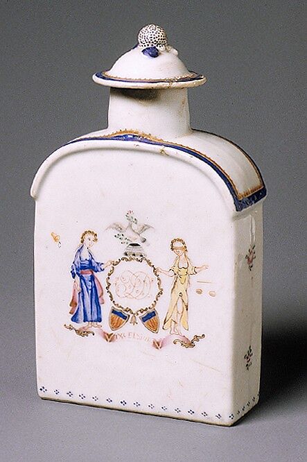 Tea Caddy, Porcelain, Chinese 