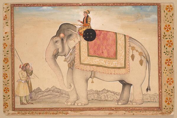 The Elephant Ganesh Gaj, Opaque color with ink and gold on paper 