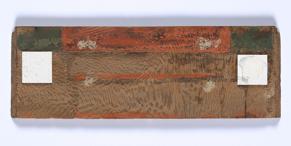 Two Panels with Flower Designs, Wood; painted and lacquered