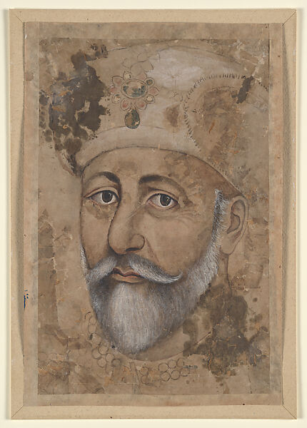 The Emperor Bahadur Shah, Gouache and watercolor on paper 