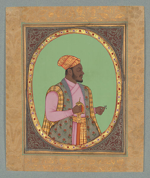 Sidi Masud Khan, Opaque color with gold and silver on paper 