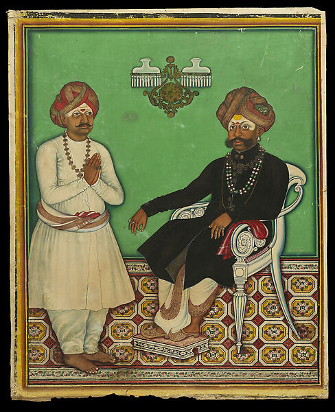 Maharaja Krishnaraja Wodeyar III, Opaque watercolor and gold on paper, India, Karnataka, Mysore