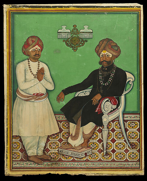 Maharaja Krishnaraja Wodeyar III, Opaque watercolor and gold on paper, India, Karnataka, Mysore 