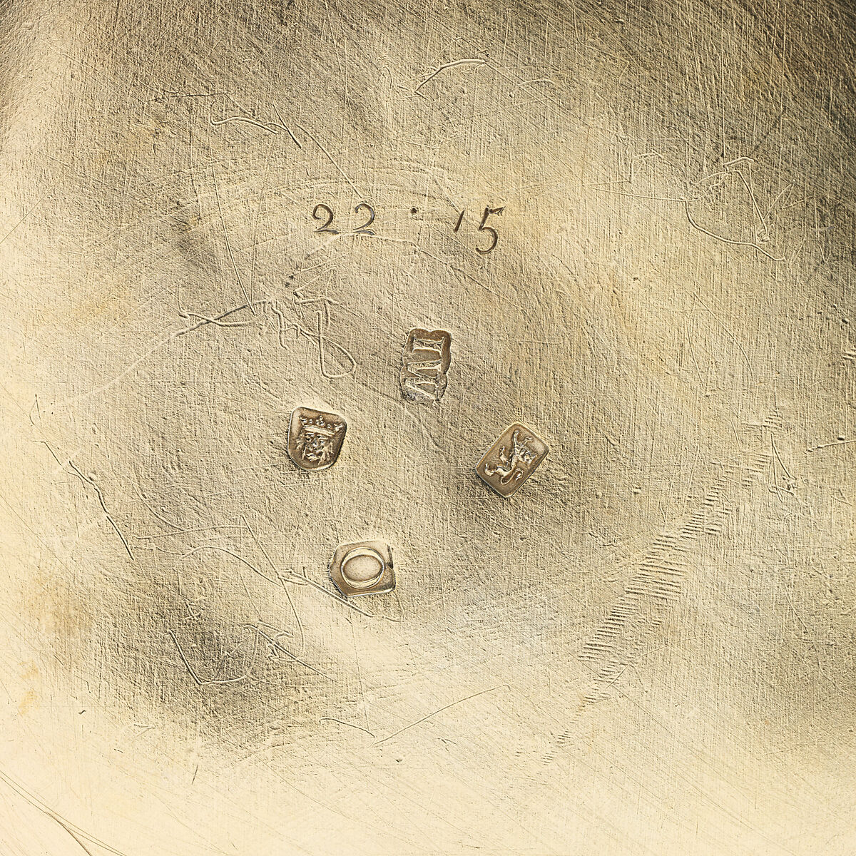 Octagonal box with arms of Henry Somerset-Scudamore, 3rd Duke of Beaufort (1707–1745), John White (British), Gilded silver, British, London